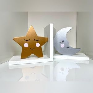 Moon & Star Bookends